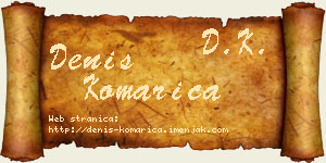 Denis Komarica vizit kartica